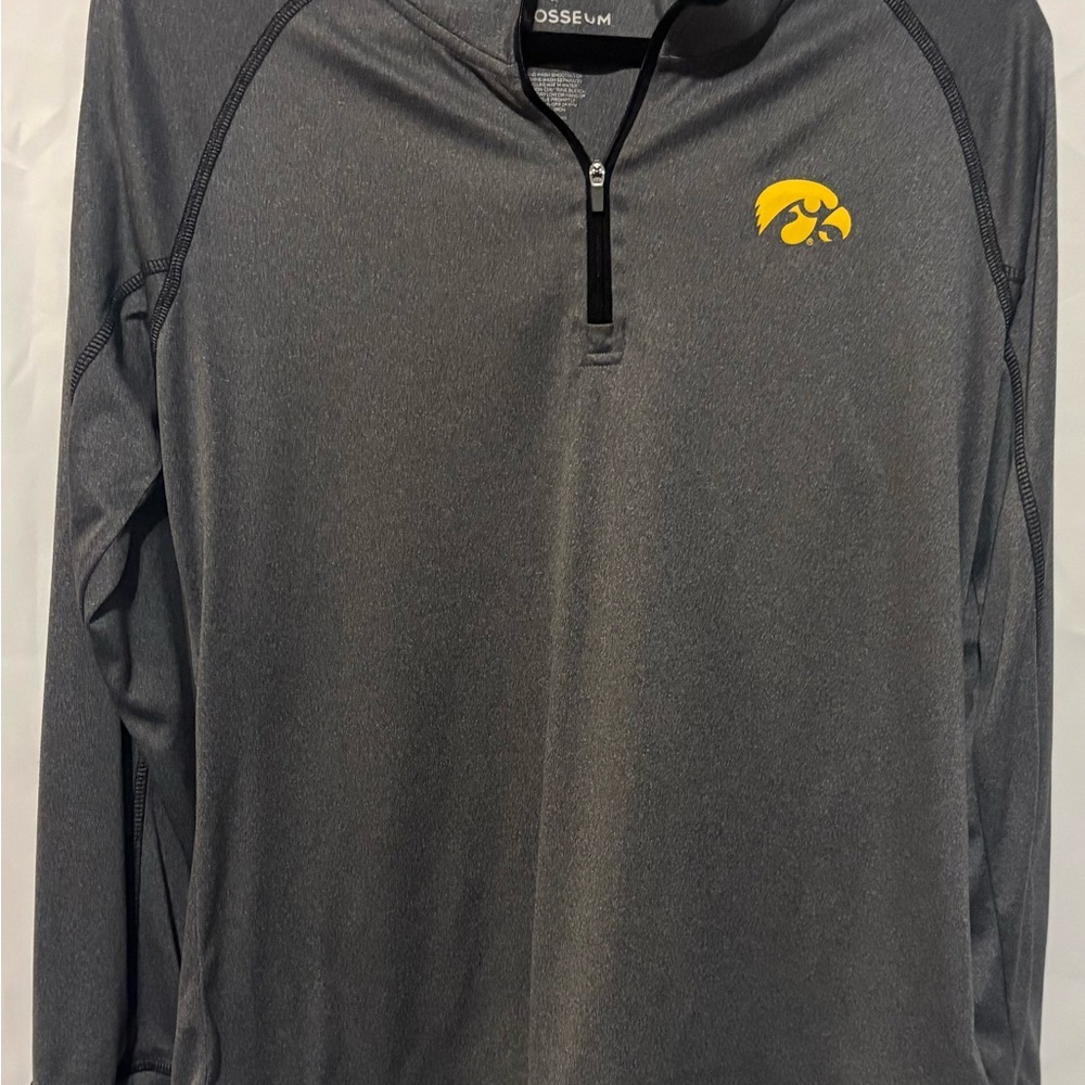 Women's Charcoal Quarter-Zip Pullover with Yellow Logo
